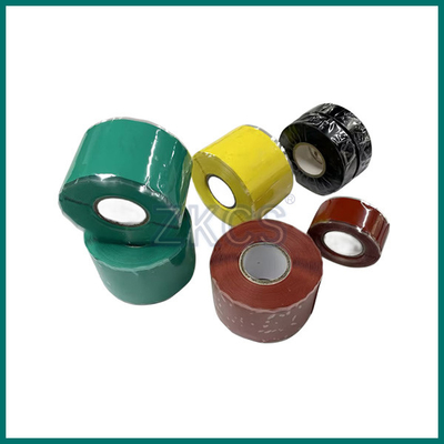 Nastro di gomma di silicone autofuse per proteggere l'alta tensione dal tracciamento, grigio/verde/rosso